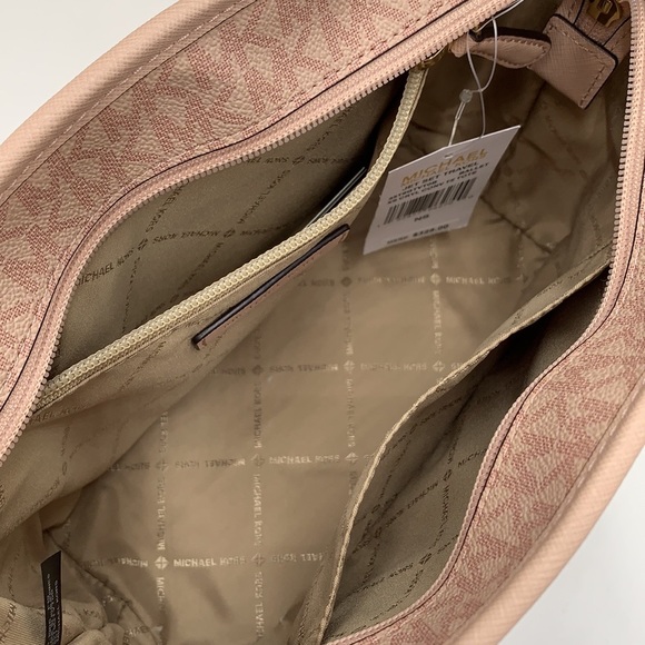 MICHAEL KORS Jet Set Travel Extra-Small Saffiano Leather Top-Zip Tote Bag BALLET - Picture 9 of 16